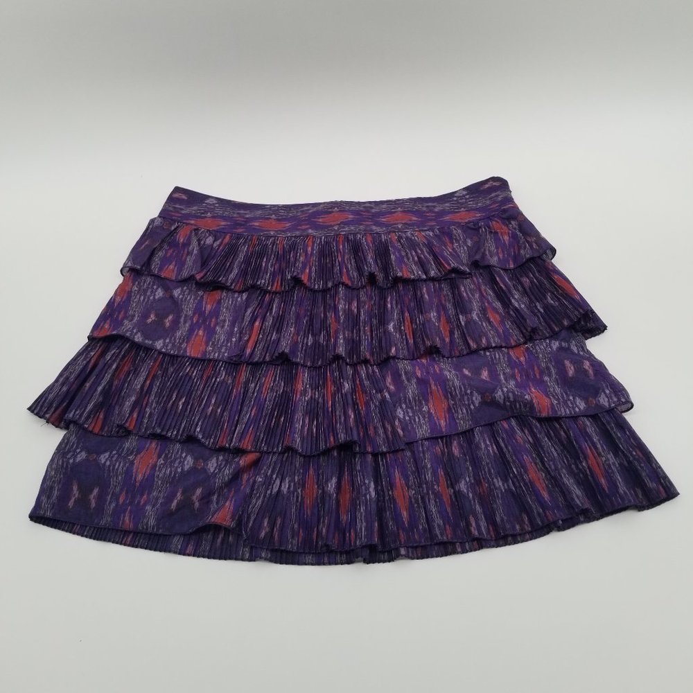 GAP | Pleated Ruffle Silk Blend Mini Skirt - 10